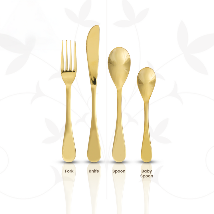 Royal Glossy Gold Cutlery Set 18/8