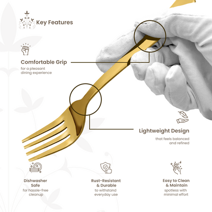 Impress Glossy Gold Baby Fork Set