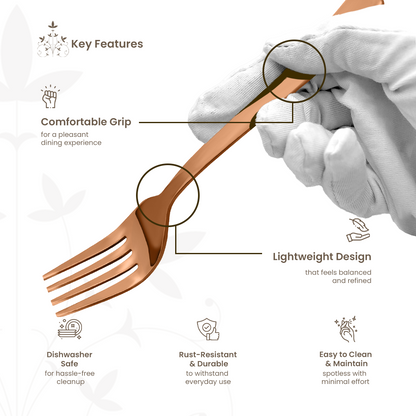 Impress Glossy Rose Gold Baby Fork Set