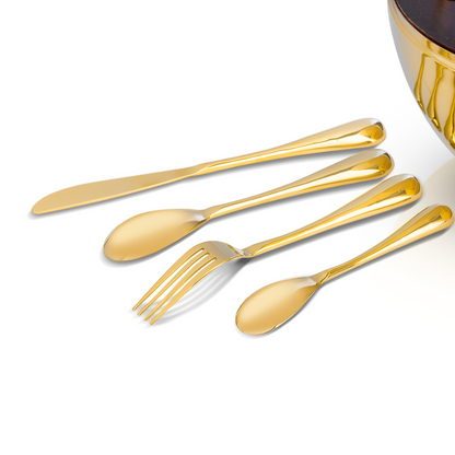 Royal Glossy Gold Cutlery Set 18/8