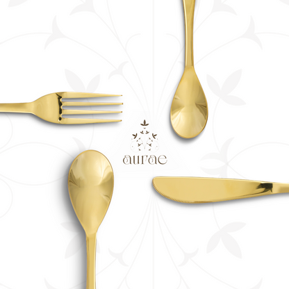 Royal Glossy Gold Cutlery Set 18/8