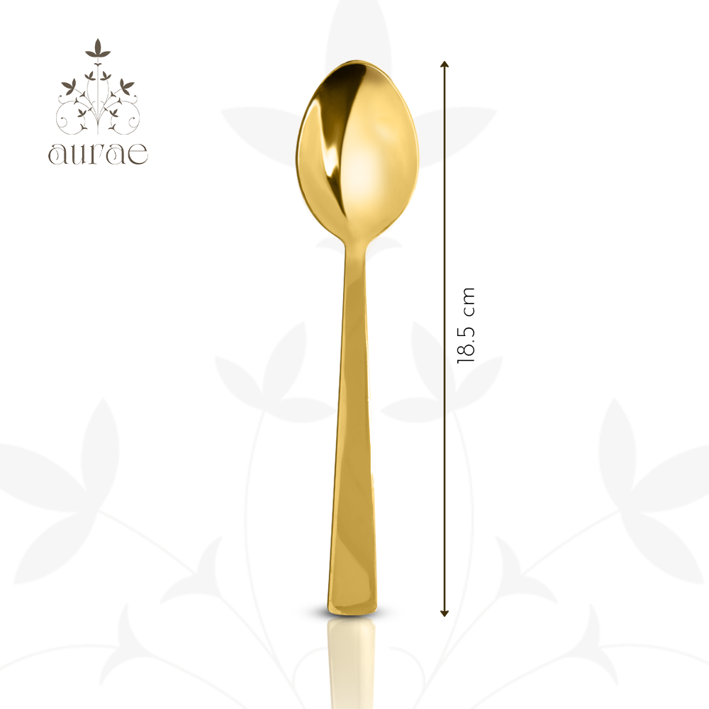 Impress Glossy Gold Dinner Spoon Set