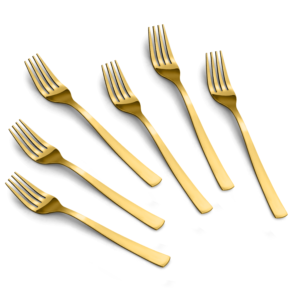 Impress Glossy Gold Dinner Fork Set