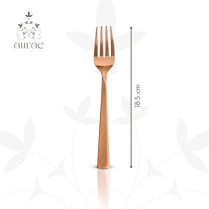 Impress Glossy Rose Gold Dinner Fork Set