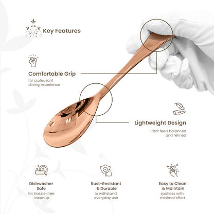 Royal Glossy Rose Gold Cutlery Set 18/8
